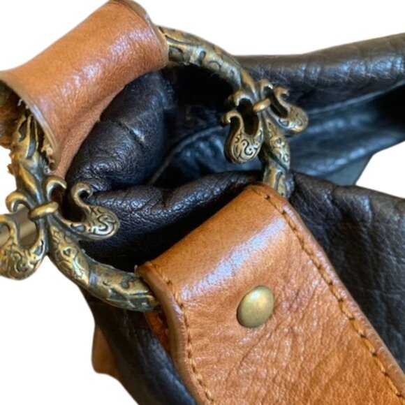 Royal Plush Boho Studded Leather Shoulder Bag - Picture 5 of 7